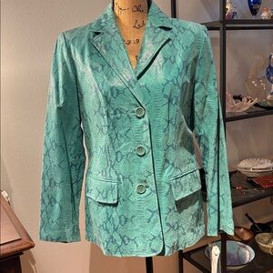 Terry Lewis Snakeskin Pattern Blazer